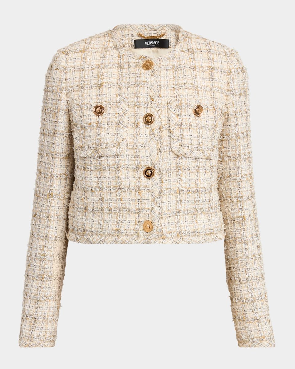 Metallic Eyelash Tweed Jacket